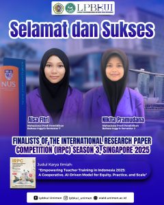 Dua Mahasiswa UNIMEN Lolos sebagai Finalis International Research Paper Competition (IRPC) Season 3, Singapura 2025